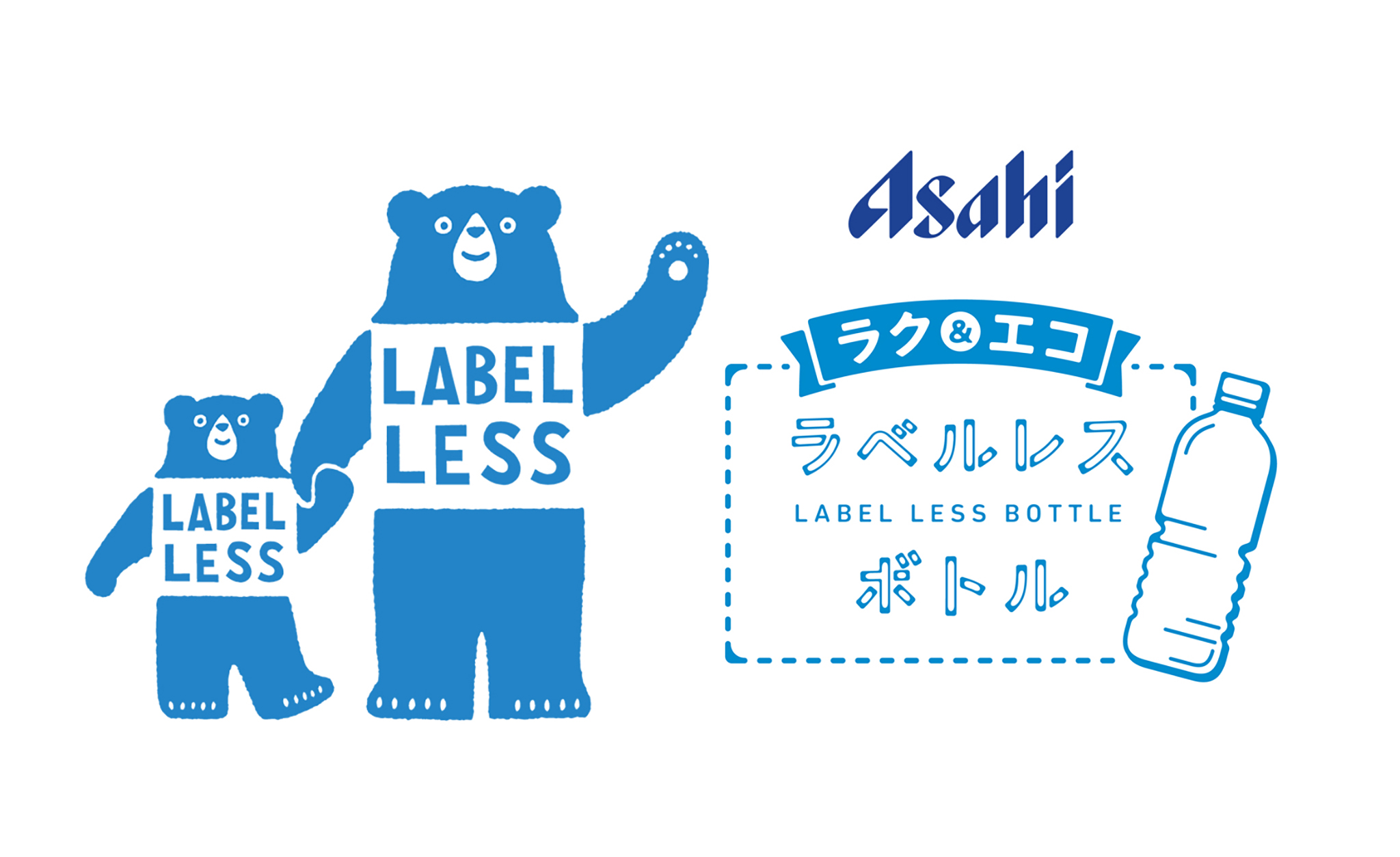アサヒ飲料「ラベルレスボトル」キャラクターデザイン<br>『ラベルン&レスルン』 イメージ1